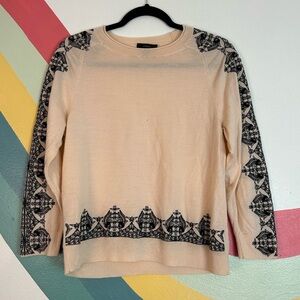 J. Crew Womens Embroidered Sweater Top Size Medium
